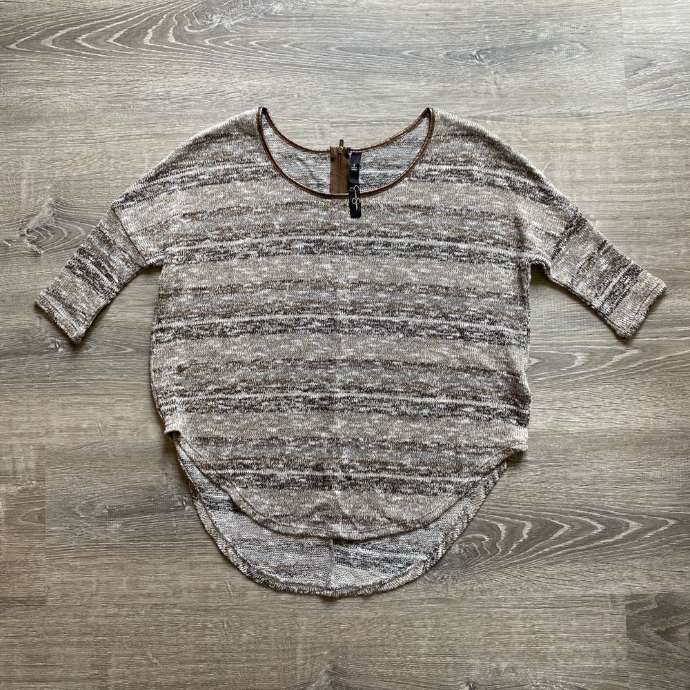 Jessica Simpson bronze knit blouse